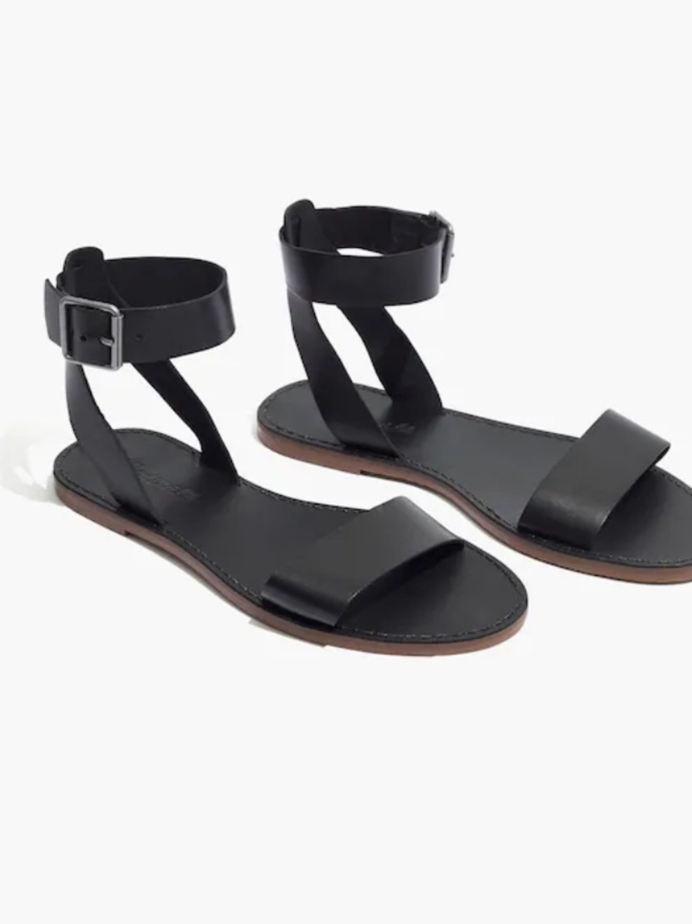 Madewell Boardwalk Ankle Strap Sandal Black Sz 9 - Picture 2 of 13